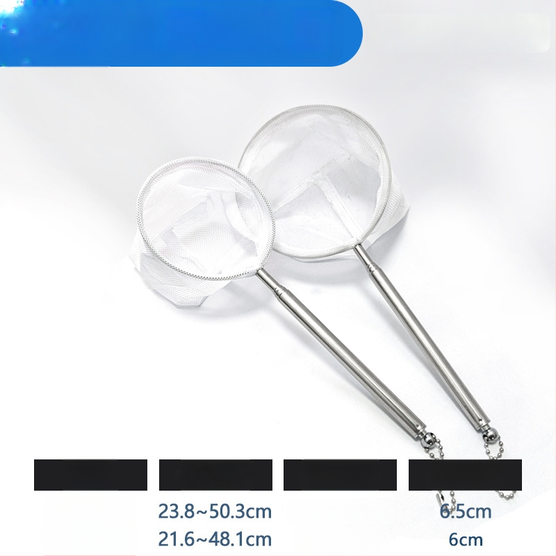 Rozsdamentes acélból készült teleszkópos akváriumi háló, sűrű hálóval, halak és teknősök számára