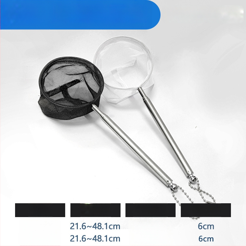 Rozsdamentes acélból készült teleszkópos akváriumi háló, sűrű hálóval, halak és teknősök számára