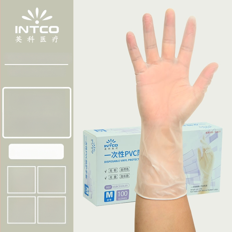 Yingke PVC γάντια μίας χρήσης για επεξεργασία τροφίμων και καθημερινή καθαριότητα, έγκριση Wanhuai μηχανής №20200001