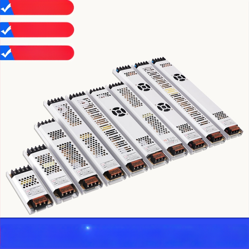 Kapcsolóüzemű LED fénydoboz tápegység (Ultra-thin sorozat) – hatékonyság 85%, IP20, súly 0,5 kg