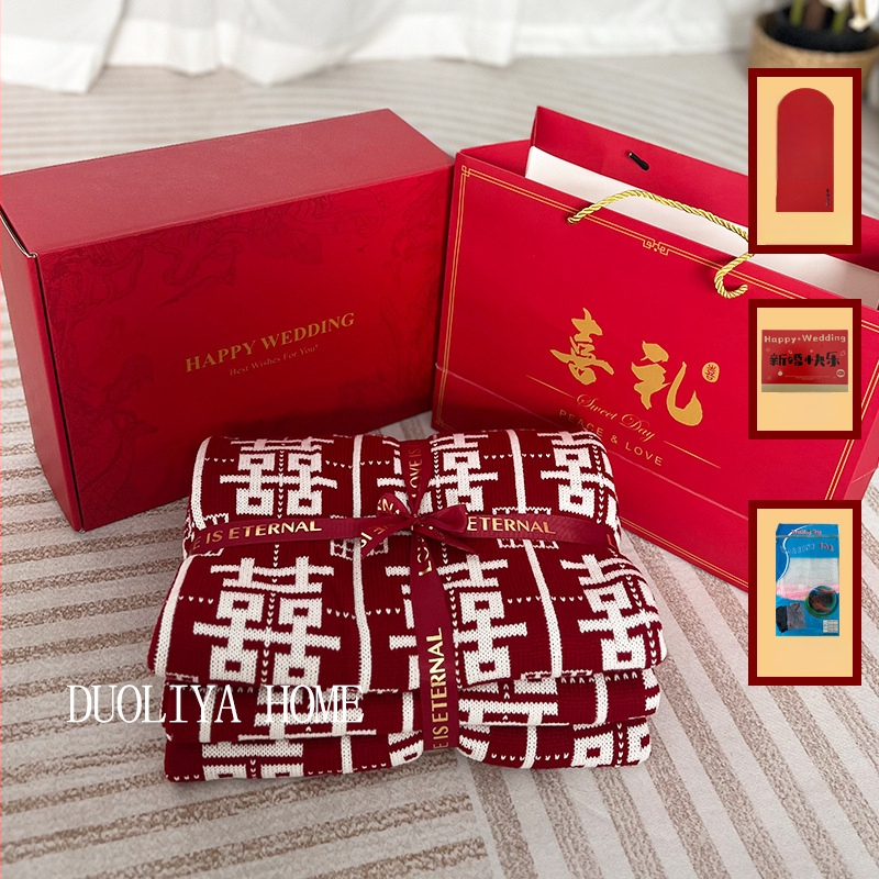 Cuvertură de nuntă din fibre acrilice, 500-799 g, potrivită pentru toate sezoanele, cuvertură din fir