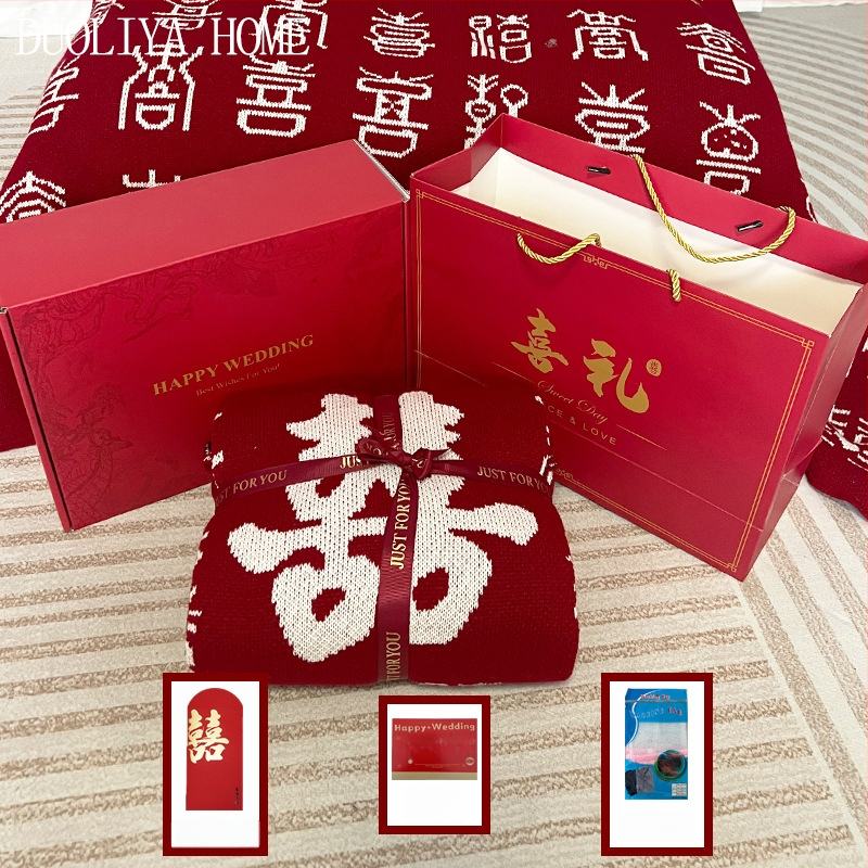 Cuvertură de nuntă din fibre acrilice, 500-799 g, potrivită pentru toate sezoanele, cuvertură din fir