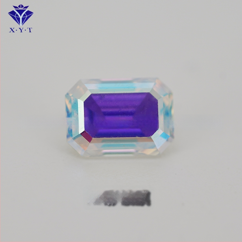 Xing Yong Tai Moissanite emerald-cut ορθογώνιος ελεύθερος λίθος, διαύγεια VVS, γυαλισμένος, τεχνητός πολύτιμος λίθος