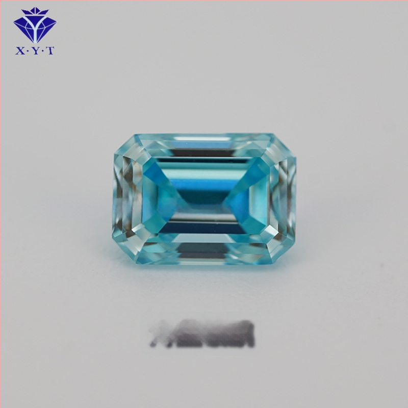 Xing Yong Tai Moissanite emerald-cut ορθογώνιος ελεύθερος λίθος, διαύγεια VVS, γυαλισμένος, τεχνητός πολύτιμος λίθος