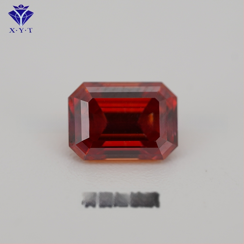 Xing Yong Tai Moissanite emerald-cut ορθογώνιος ελεύθερος λίθος, διαύγεια VVS, γυαλισμένος, τεχνητός πολύτιμος λίθος