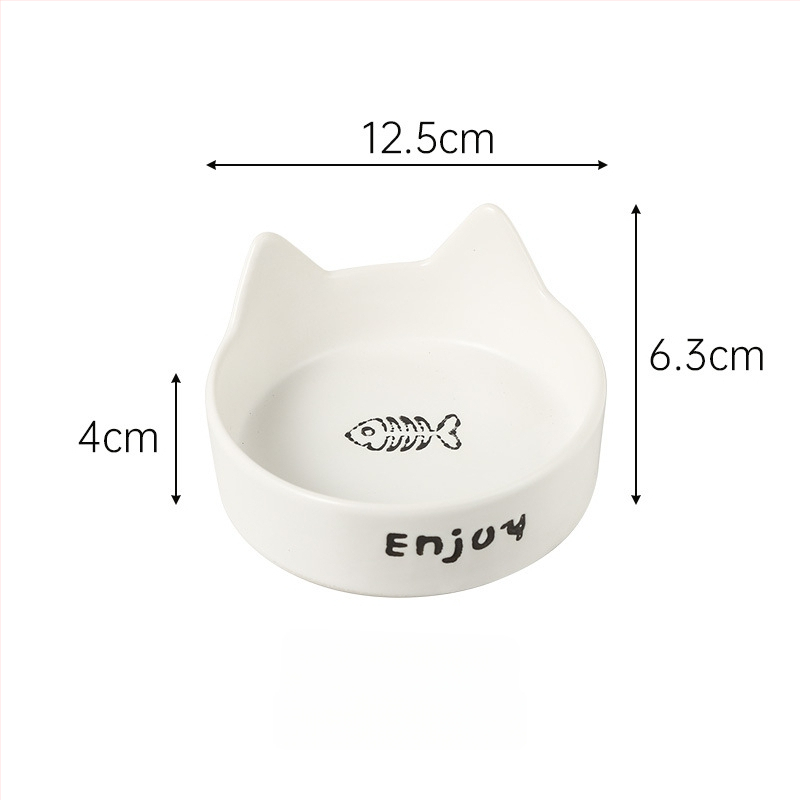 Κεραμικό μπολ φαγητού και νερού για γάτες με σχέδιο κατά της ανατροπής, μπολ γάτας ιδιωτικής μάρκας