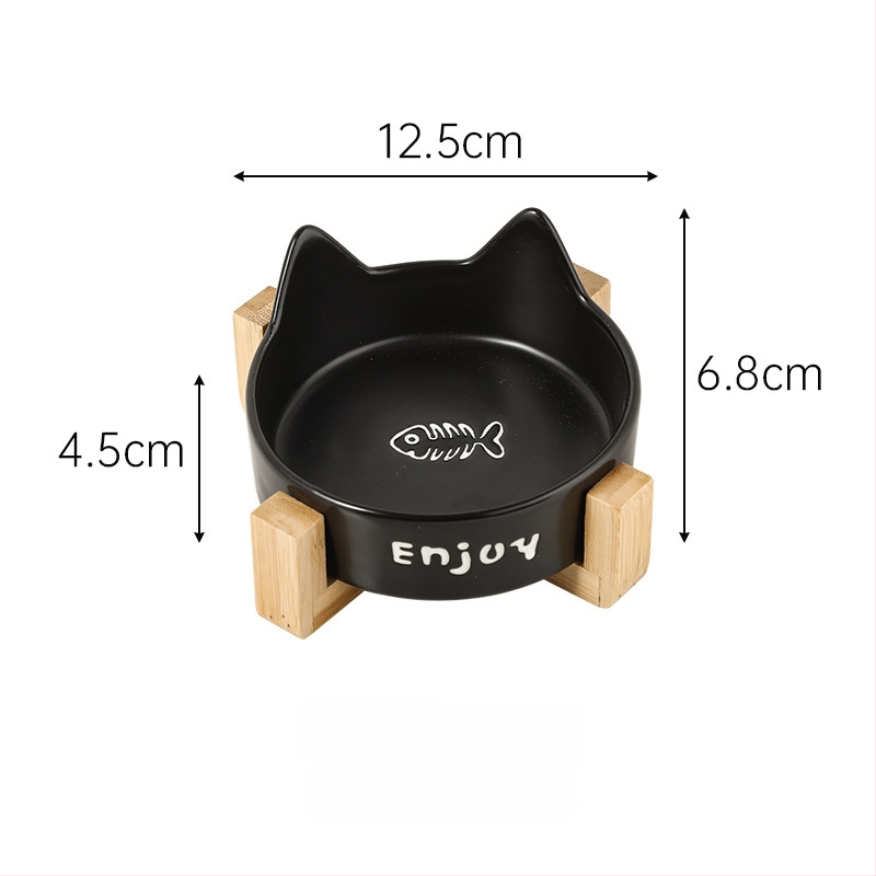 Κεραμικό μπολ φαγητού και νερού για γάτες με σχέδιο κατά της ανατροπής, μπολ γάτας ιδιωτικής μάρκας