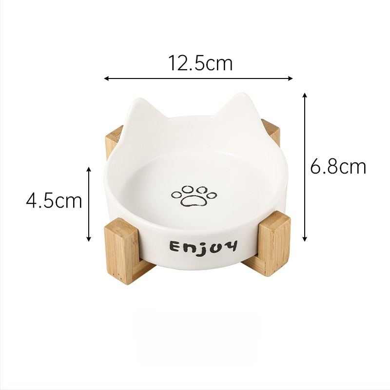 Κεραμικό μπολ φαγητού και νερού για γάτες με σχέδιο κατά της ανατροπής, μπολ γάτας ιδιωτικής μάρκας