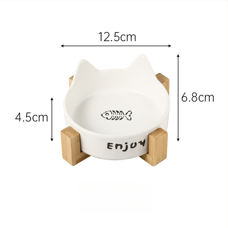 Κεραμικό μπολ φαγητού και νερού για γάτες με σχέδιο κατά της ανατροπής, μπολ γάτας ιδιωτικής μάρκας