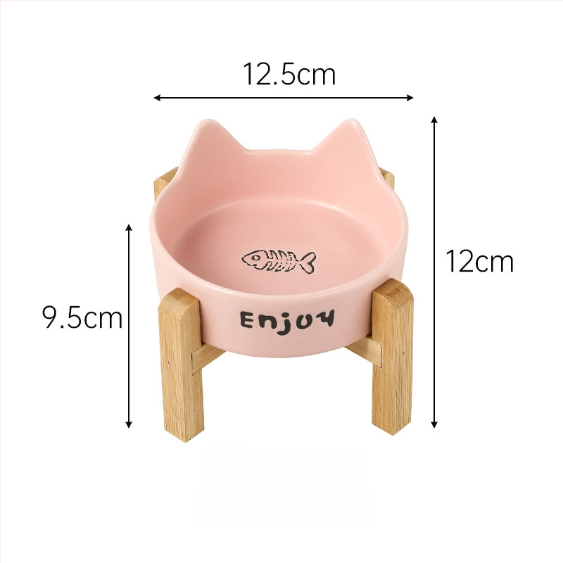 Κεραμικό μπολ φαγητού και νερού για γάτες με σχέδιο κατά της ανατροπής, μπολ γάτας ιδιωτικής μάρκας