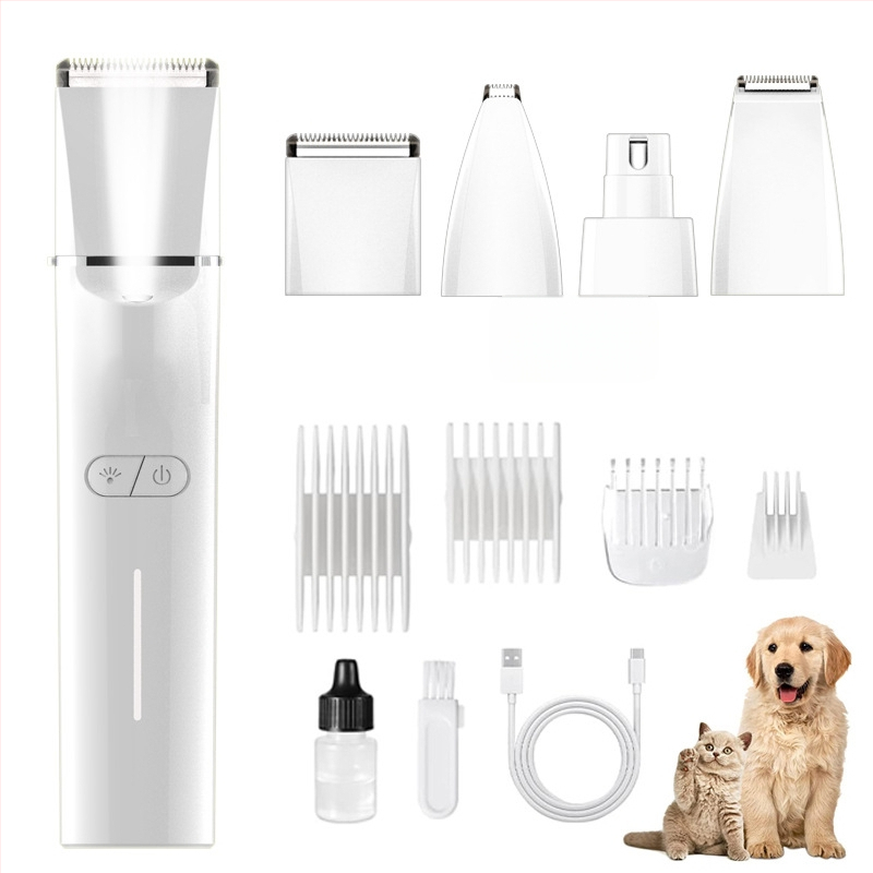 Mașină electrică de tuns pentru animale de companie cu LED, model 2406A, corp din ABS, pentru câini și pisici, ambalaj 48 buc.