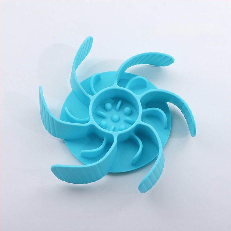 Μπολ αργής τροφοδοσίας για κατοικίδια, σιλικόνη, με βεντούζα, αντι-πνιγμού, για γάτες και σκύλους