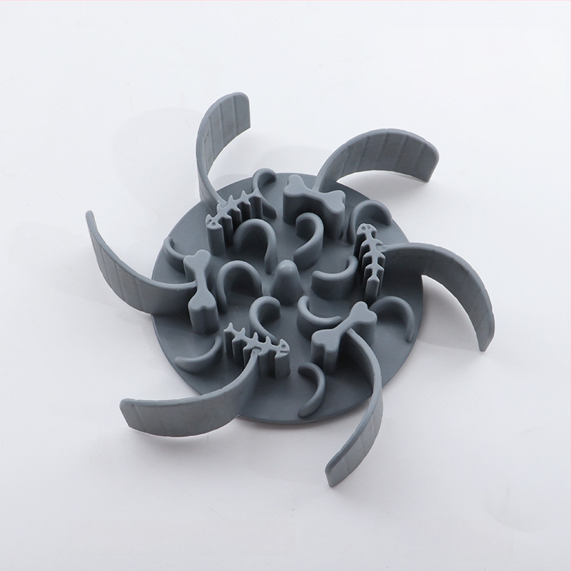 Μπολ αργής τροφοδοσίας για κατοικίδια, σιλικόνη, με βεντούζα, αντι-πνιγμού, για γάτες και σκύλους