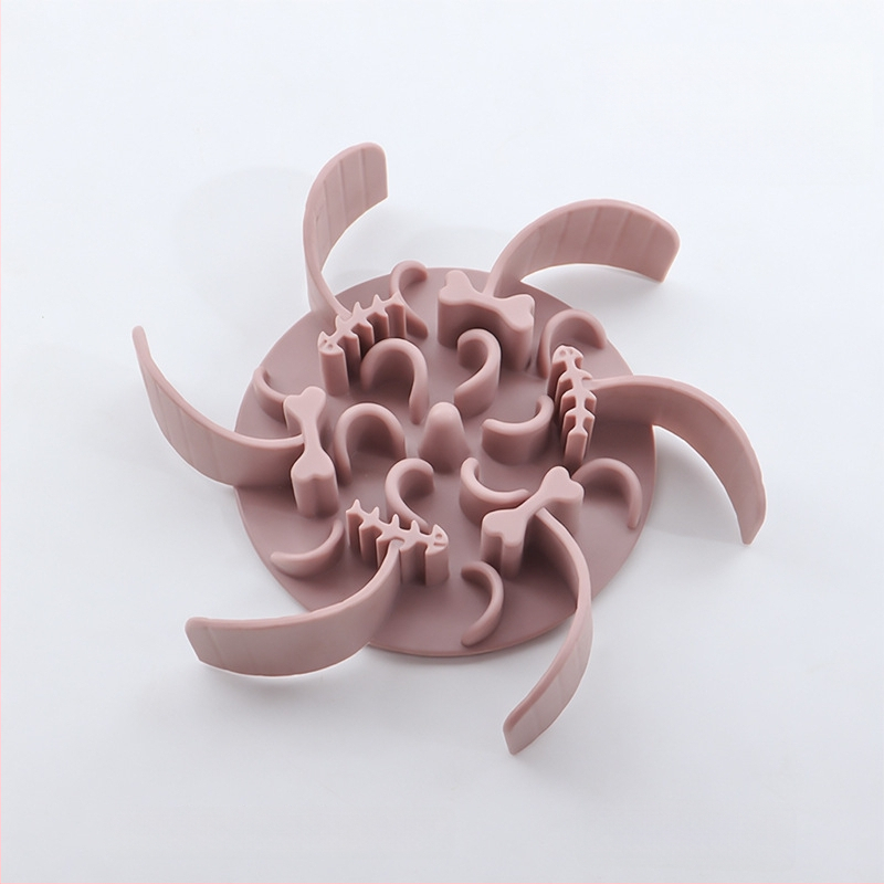 Μπολ αργής τροφοδοσίας για κατοικίδια, σιλικόνη, με βεντούζα, αντι-πνιγμού, για γάτες και σκύλους