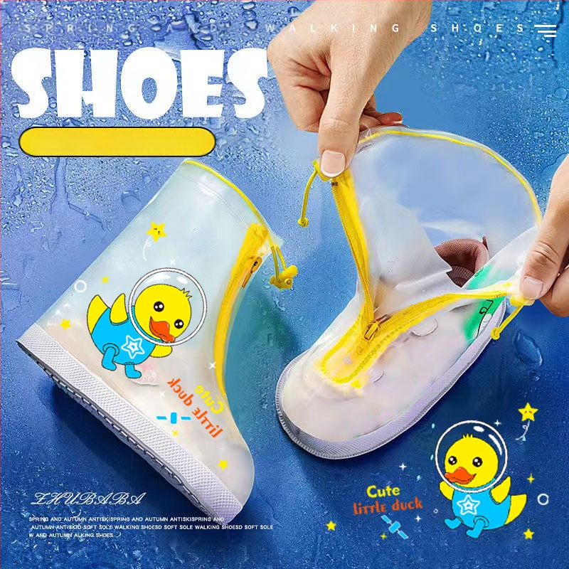 Παιδικά καλύμματα γαλότσων βροχής, αδιάβροχα, αντιολισθητικά, με αυξημένο ύψος, επαναχρησιμοποιούμενα