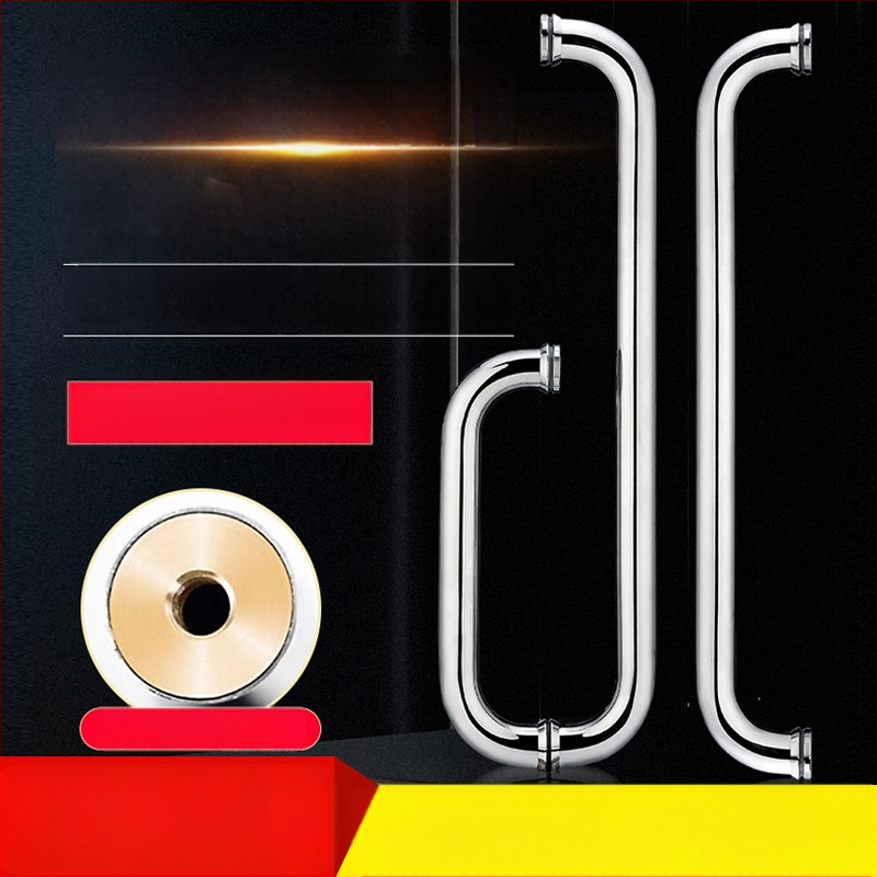 Дръжка за стъклена врата на душ кабина, 304 неръждаема стомана, повърхност полирана/шлифована, модел XQZ-YSLS-010