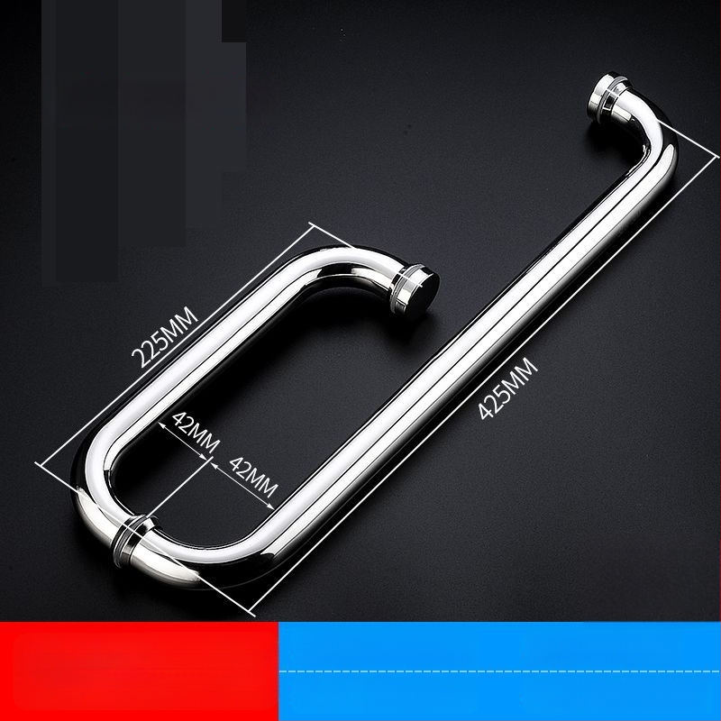 Дръжка за стъклена врата на душ кабина, 304 неръждаема стомана, повърхност полирана/шлифована, модел XQZ-YSLS-010