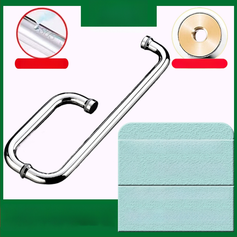 Дръжка за стъклена врата на душ кабина, 304 неръждаема стомана, повърхност полирана/шлифована, модел XQZ-YSLS-010