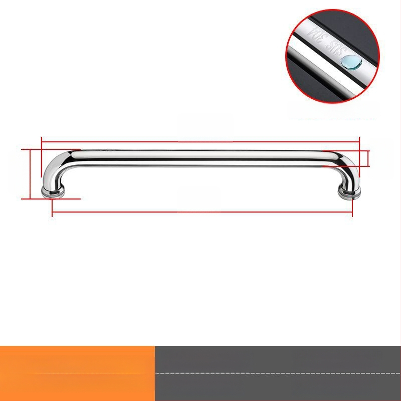 Дръжка за стъклена врата на душ кабина, 304 неръждаема стомана, повърхност полирана/шлифована, модел XQZ-YSLS-010