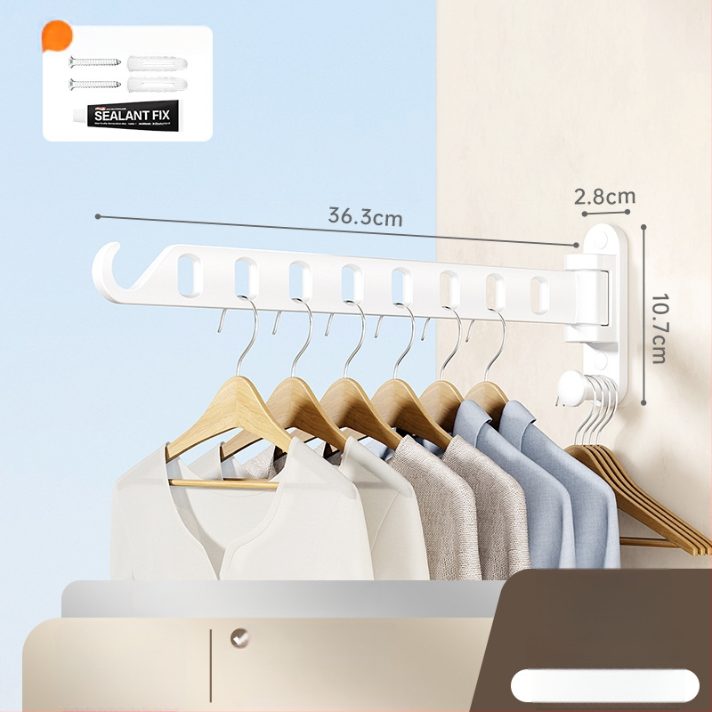 Soaring Horse μπαλκόνι κρεμάστρα ρούχων – κρυφή περιστρεφόμενη σχεδίαση, αλουμίνιο διαστημικού τύπου, μοντέρνο μινιμαλιστικό στυλ, κωδικός TJH