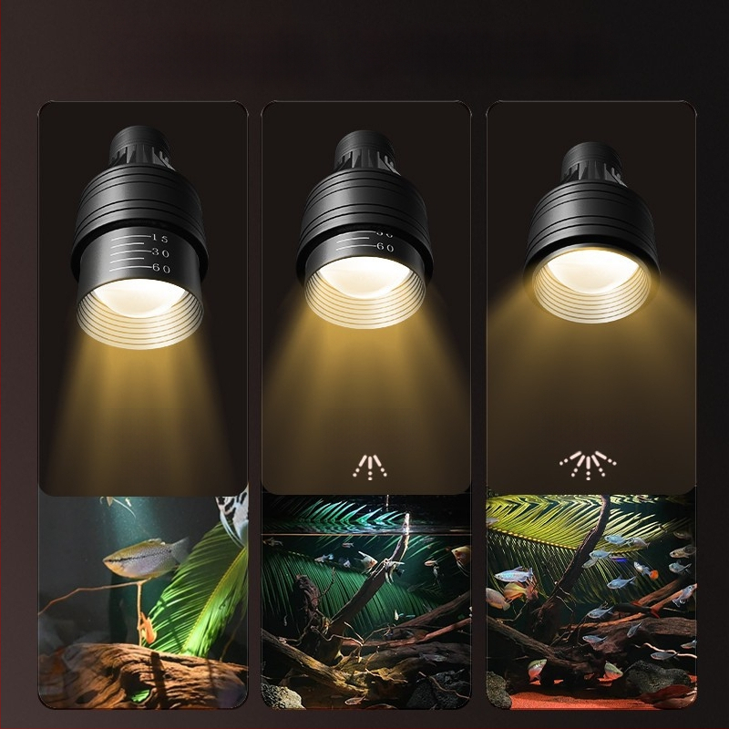 LED Κλιπ Φως για Ενυδρείο - Αλουμινίου Κράμα, 5W, Χρονοδιακόπτης, Ρυθμιζόμενο Εστιακό, Τριχρωμα Ρύθμιση