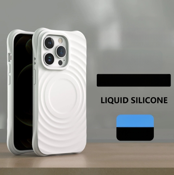 Kućište za iPhone 17 Pro Max s valovitim uzorkom, magnetskim pričvršćivanjem, velikim otvorima, mekanim zaštitnim kućištem