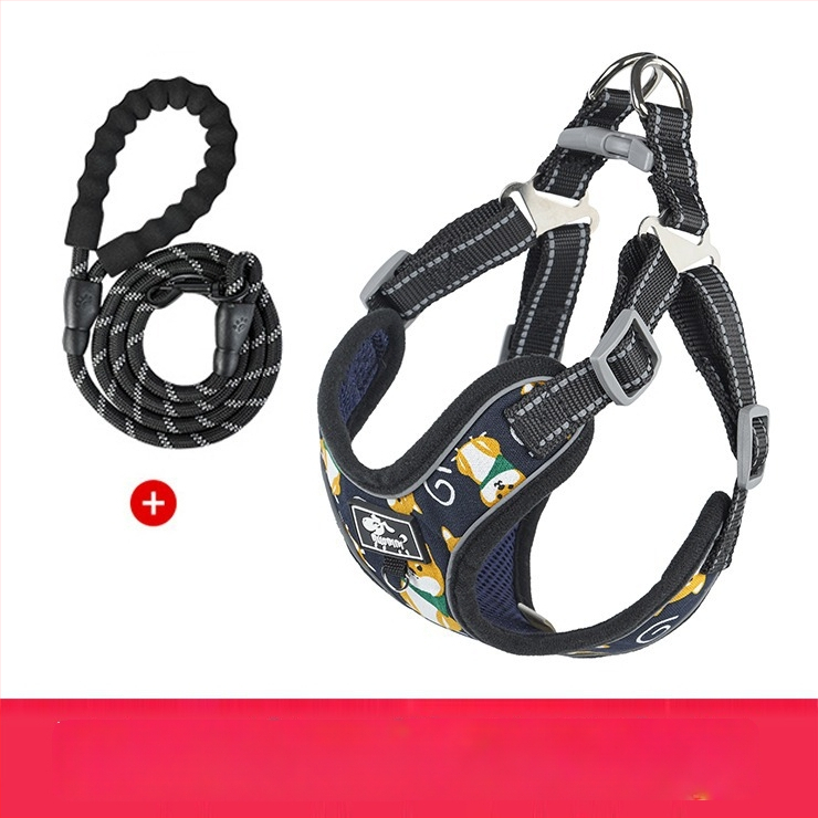 Kutyamellkas-hám, állítható, kötél-stílus, poliészter (Anyag: Poliészter; Kategória: mellkas-hám; Bővíthető: Igen)