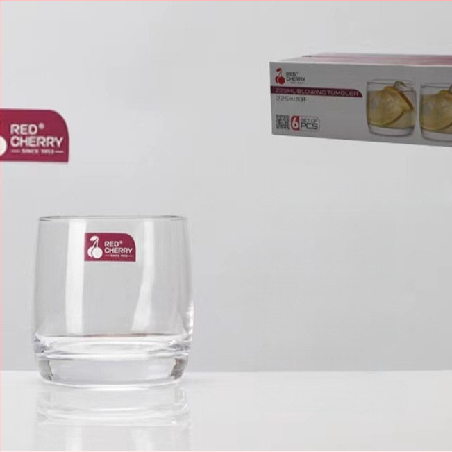 Γυάλινο ποτήρι για έκπλυση στοματικής κοιλότητας για οικιακή χρήση, μοντέρνο μινιμαλιστικό στυλ, στρογγυλό σχήμα, καπάκι άμεσης πόσης, μονοστρωματική κατασκευή