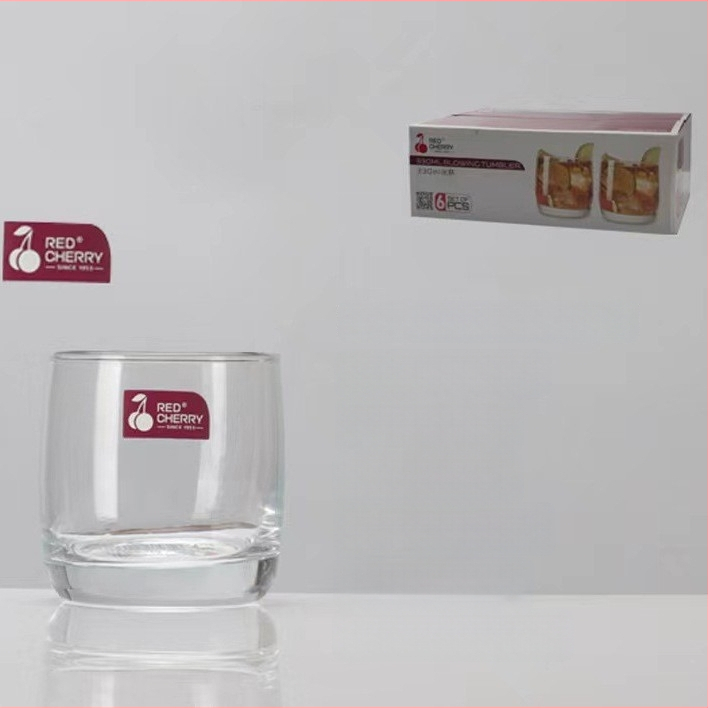 Γυάλινο ποτήρι για έκπλυση στοματικής κοιλότητας για οικιακή χρήση, μοντέρνο μινιμαλιστικό στυλ, στρογγυλό σχήμα, καπάκι άμεσης πόσης, μονοστρωματική κατασκευή