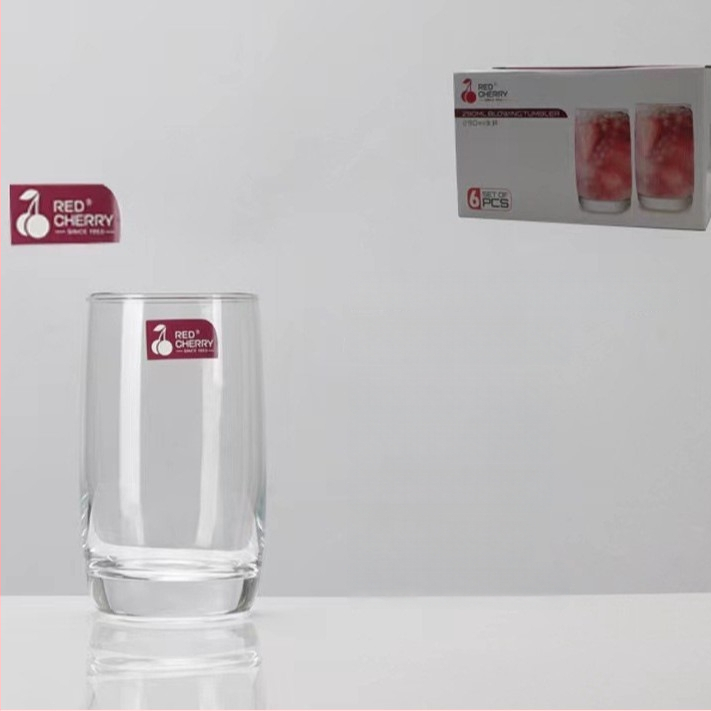 Γυάλινο ποτήρι για έκπλυση στοματικής κοιλότητας για οικιακή χρήση, μοντέρνο μινιμαλιστικό στυλ, στρογγυλό σχήμα, καπάκι άμεσης πόσης, μονοστρωματική κατασκευή