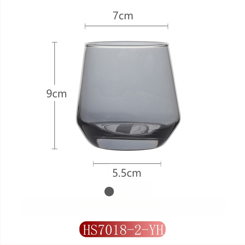 Γυάλινο ποτήρι για έκπλυση στοματικής κοιλότητας για οικιακή χρήση, μοντέρνο μινιμαλιστικό στυλ, στρογγυλό σχήμα, καπάκι άμεσης πόσης, μονοστρωματική κατασκευή