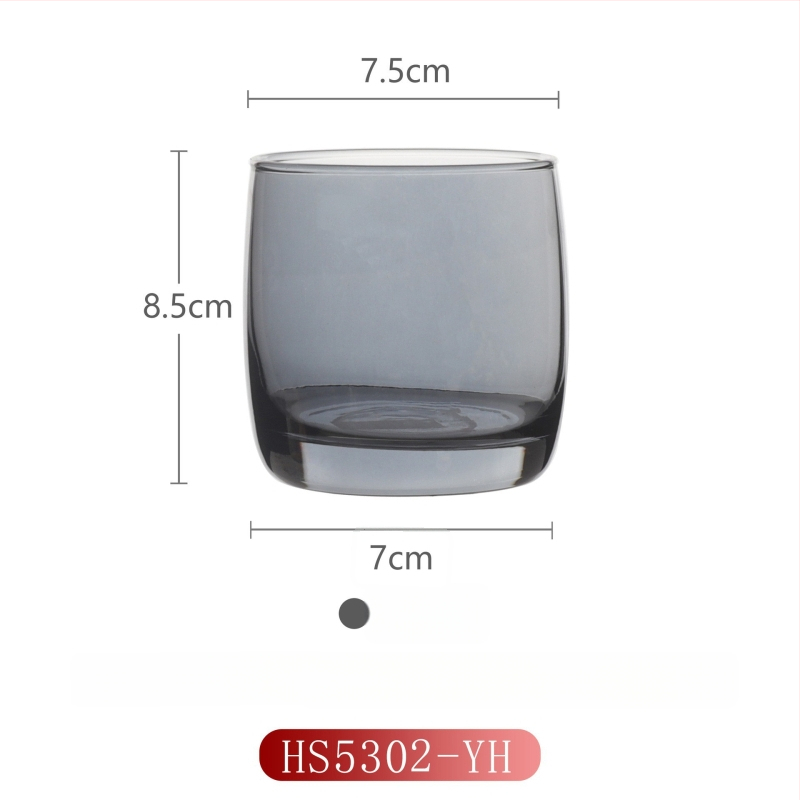Γυάλινο ποτήρι για έκπλυση στοματικής κοιλότητας για οικιακή χρήση, μοντέρνο μινιμαλιστικό στυλ, στρογγυλό σχήμα, καπάκι άμεσης πόσης, μονοστρωματική κατασκευή