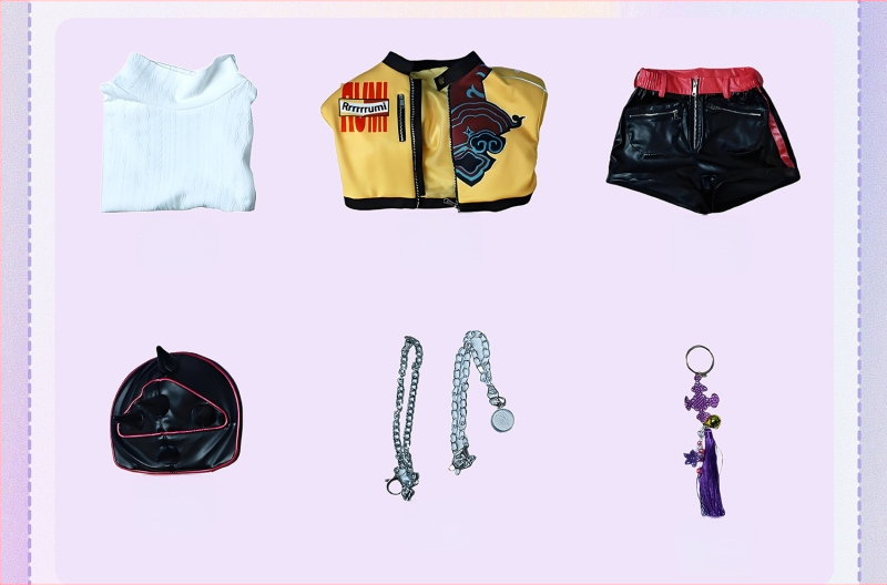 Κοστούμι cosplay εμπνευσμένο από την K-Pop Hunter Girl Group; πολυεστέρας ύφασμα; PU και ίνες κυτταρίνης αναγεννημένες 30–50%; Άνοιξη 2025