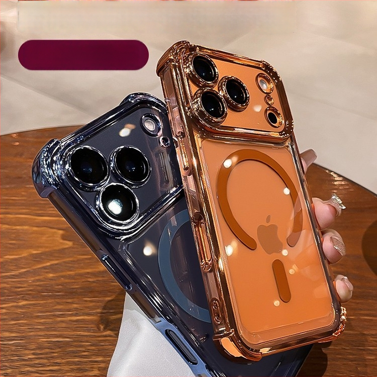 Futrola za iPhone 17 Pro Max od silikona, prozirna magnetna zaštita s potpunim pokrivanjem i zaštitom objektiva
