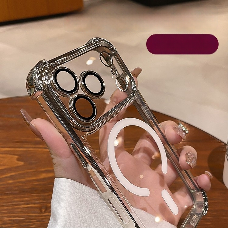 Futrola za iPhone 17 Pro Max od silikona, prozirna magnetna zaštita s potpunim pokrivanjem i zaštitom objektiva