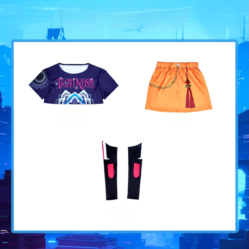 Κοσπλέι Κόστουμ – Hunt Demon Girl Group (Rumi, Mila, Zoya), στυλ K-Pop Idol, Πολυεστέρας, Καλοκαίρι 2025