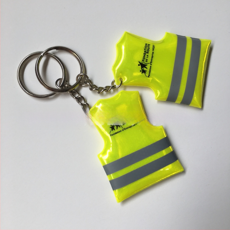 PVC рефлекторен висящ ключодържател с персонализирано лого, корейски стил, индивидуален дизайн