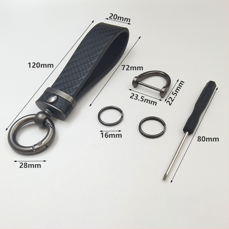 Ключодържател Huaxin – метал, модерен минималистичен стил, подходящ за подарък