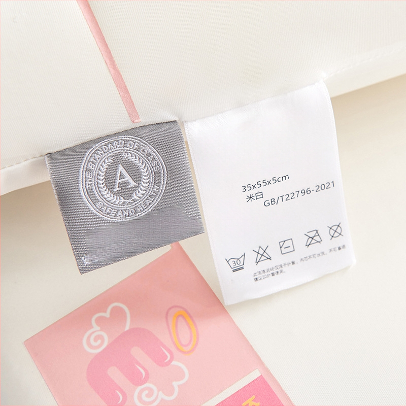 Възглавница с паметна пяна за деца 3–6+, всесезонна подкрепа за шията, правоъгълна форма, височина 5–10 см, полиестрова дамаска