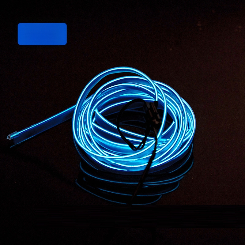 LED vnútorné ambientné svetlo do auta s EL materiálom, studené svetlo, IP67, 3W, 3-12V