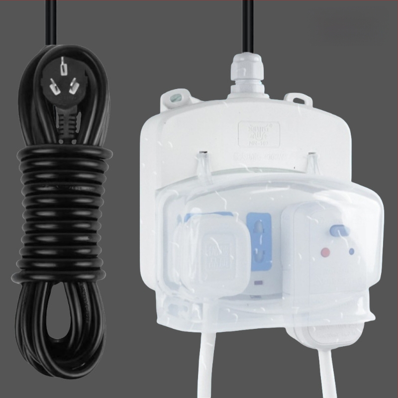 Εξωτερικός αδιάβροχος διανομέας ρεύματος μπάνιου με κάλυμμα προστασίας και πρίζα για θερμαντήρα νερού και έξυπνο καπάκι τουαλέτας (Μάρκα: Resistant to cattle; Μετατροπή: Ναι)