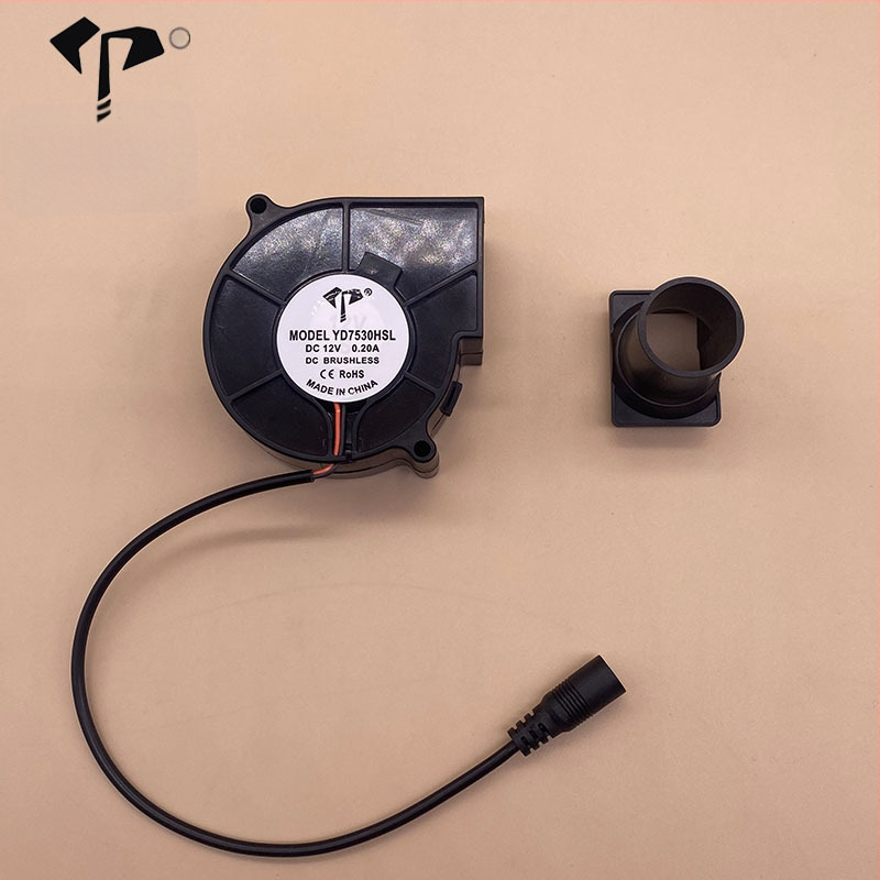 Yida 7530 DC φυσητήρας αέρα, 12V, πλευρική ροή αέρα, PBT, ανεμιστήρας με μέση πίεση