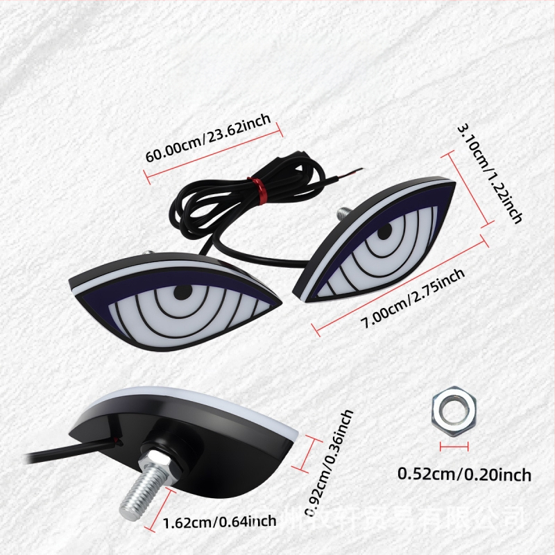 LED zadné svetlo - Diabolské oko a Oko orla, DRL176/DRL177, 12V, Univerzálne pre motocykle