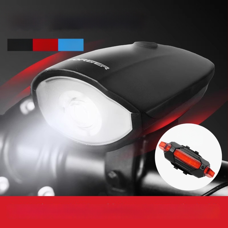 Forever első fény MTB-hez USB-C töltés, éjszakai tekeréshez, rögzítés csattal, modell 2255