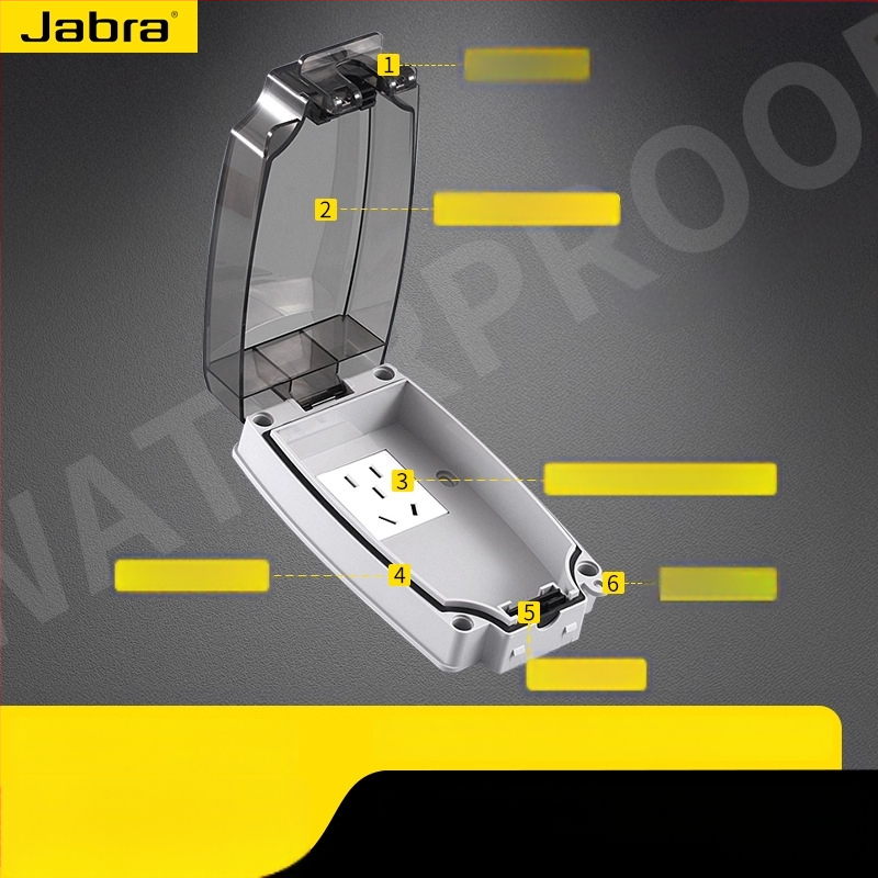 Jabra beépített vízálló aljzat fürdőszobához, szivárgás elleni védelem és csatlakozás az intelligens WC-ülés melegítőhöz