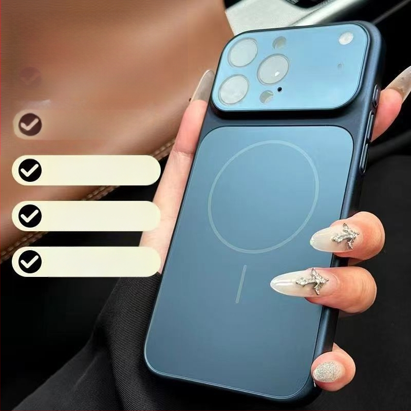 Θήκη iPhone με ματ φινίρισμα, ανθεκτική σε πτώσεις και προστασία φακού, μαγνητική προσκόλληση, για iPhone 15–17 Pro/Max, σε ποικιλία χρωμάτων