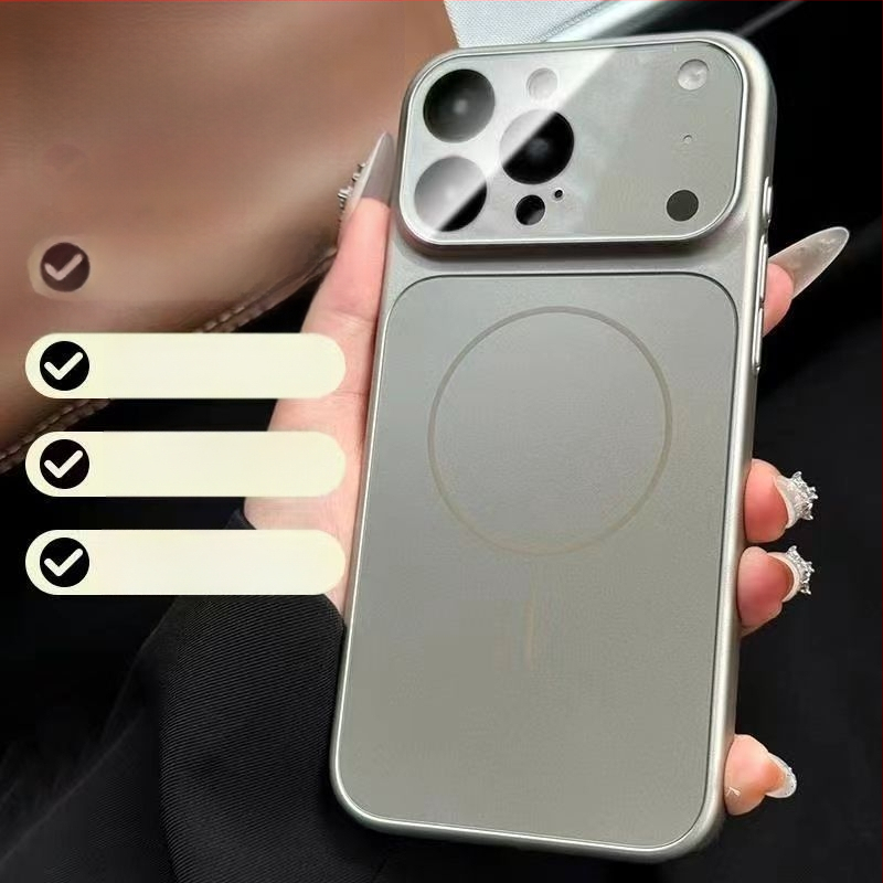 Θήκη iPhone με ματ φινίρισμα, ανθεκτική σε πτώσεις και προστασία φακού, μαγνητική προσκόλληση, για iPhone 15–17 Pro/Max, σε ποικιλία χρωμάτων