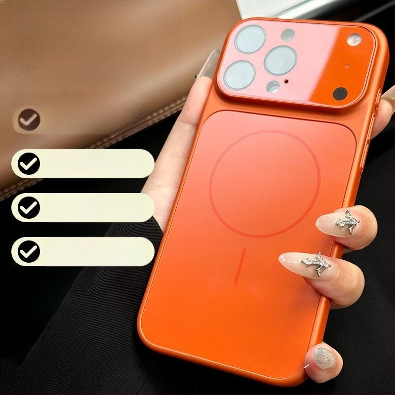Θήκη iPhone με ματ φινίρισμα, ανθεκτική σε πτώσεις και προστασία φακού, μαγνητική προσκόλληση, για iPhone 15–17 Pro/Max, σε ποικιλία χρωμάτων