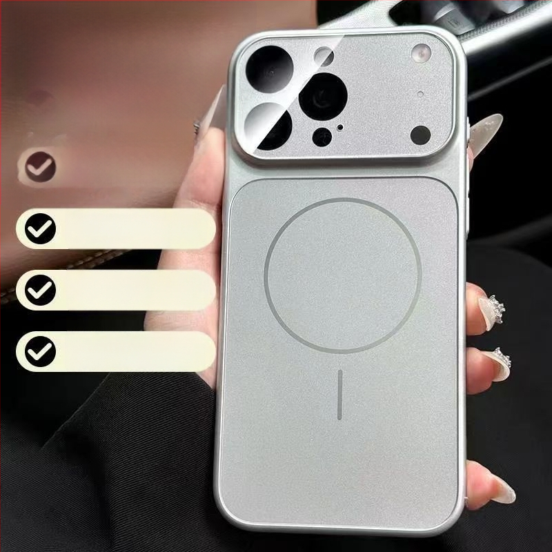 Θήκη iPhone με ματ φινίρισμα, ανθεκτική σε πτώσεις και προστασία φακού, μαγνητική προσκόλληση, για iPhone 15–17 Pro/Max, σε ποικιλία χρωμάτων