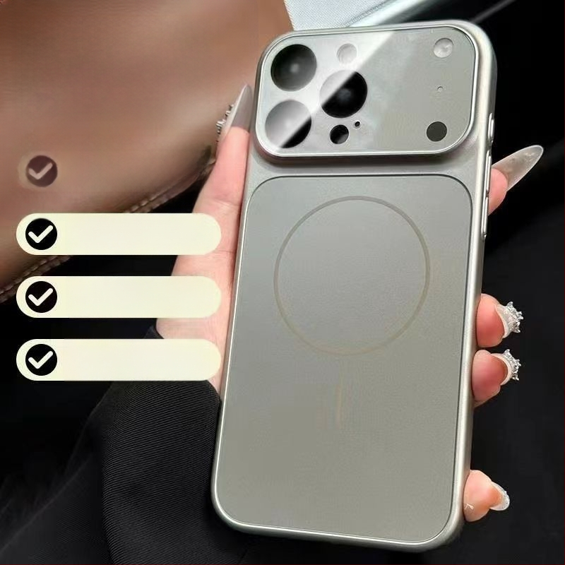 Θήκη iPhone με ματ φινίρισμα, ανθεκτική σε πτώσεις και προστασία φακού, μαγνητική προσκόλληση, για iPhone 15–17 Pro/Max, σε ποικιλία χρωμάτων